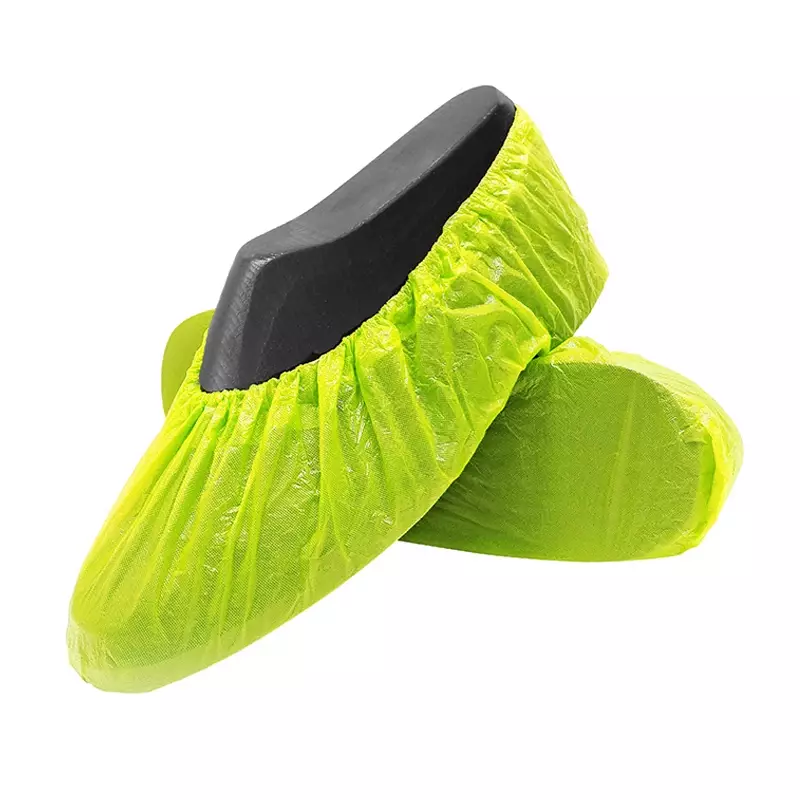 Surchaussures jetables Hycare à surface rugueuse, 75 µm, polyéthylène jaune