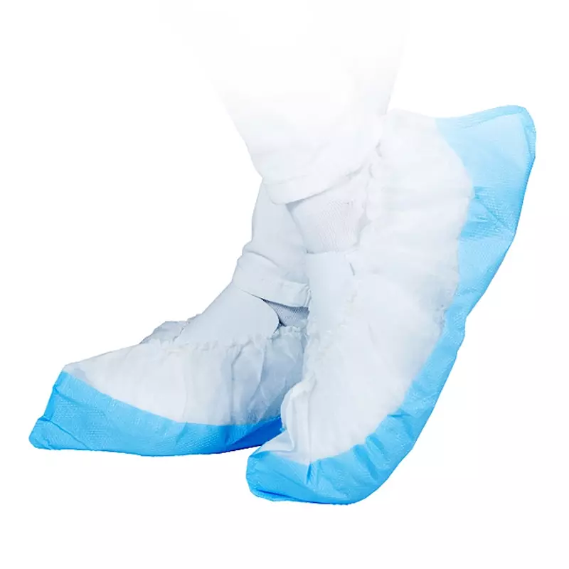 Surchaussure jetable Hycare en polypropylène avec semelle texturée en CPE 41 x 16 cm