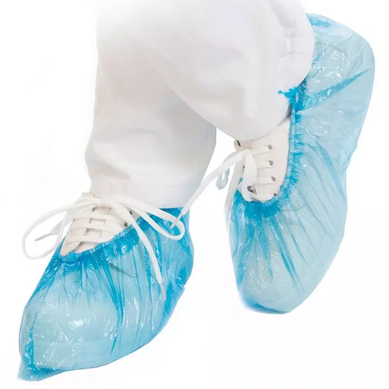 Disposable shoe cover for dispenser PE 46 cm blue