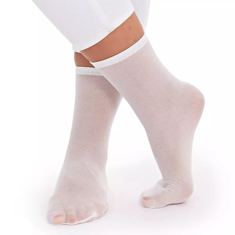 Chaussettes jetables en polyamide épais, blanches, pointures 34 à 38