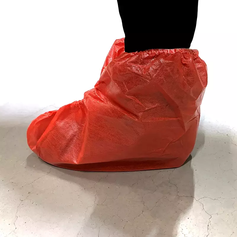 Hycare disposable shoe cover PP/CPE high 35 cm antistatic ESD red