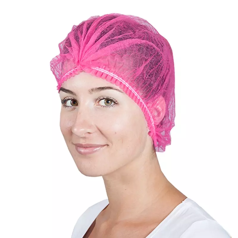 Filets à cheveux spiralés jetables Hycare en polypropylène non tissé rose 53 cm