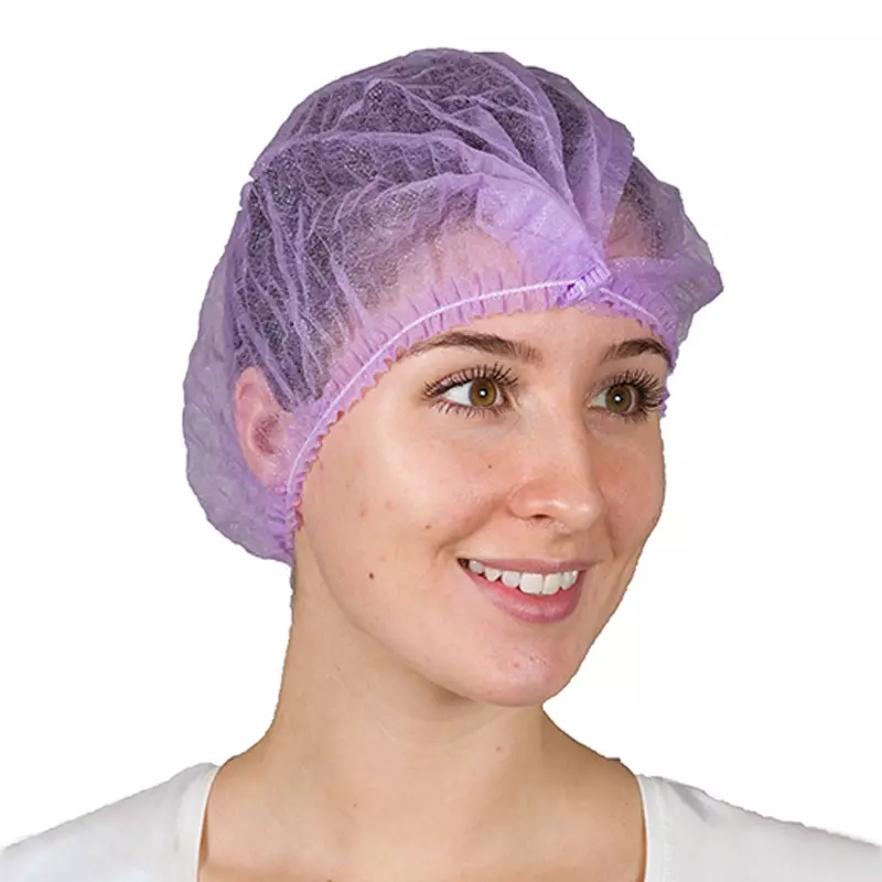 Filets à cheveux spiralés jetables Hycare en polypropylène non tissé violet 53 cm
