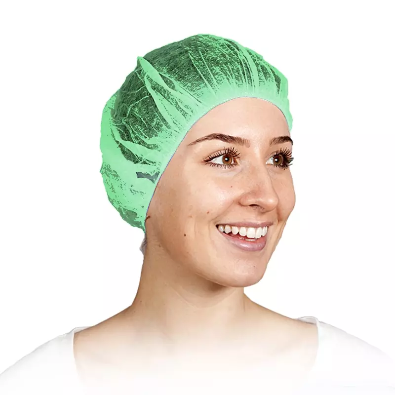 Hycare disposable haarnet roundcap 53 cm non-woven polypropyleen groen