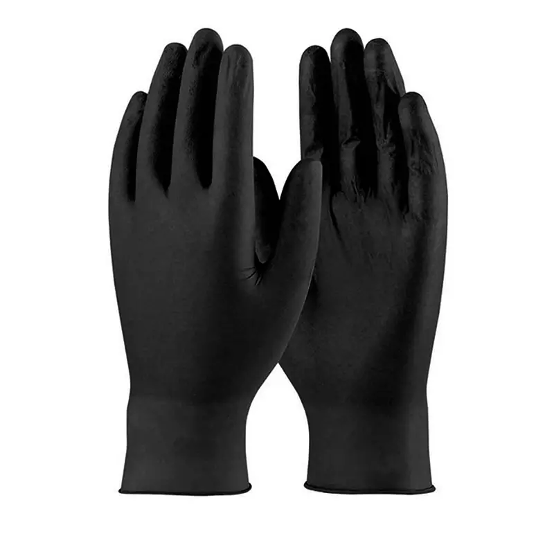 Hycare disposable handschoen nitril ongepoederd 240 mm zwart maat S