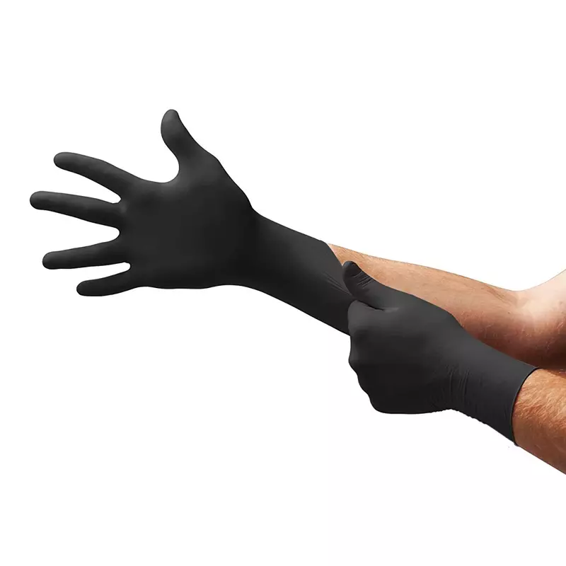 Ansell Microflex 93-852 black nitrile glove size 8.5-9
