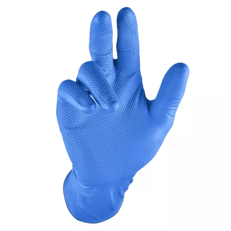 Gant jetable en nitrile Grippaz 246BL résistant aux produits chimiques, 240 mm, bleu, taille 12