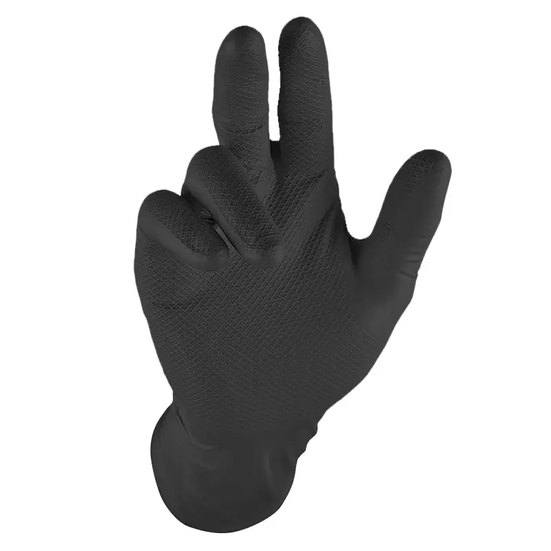 Grippaz 246BK disposable nitrile glove chemical-resistant 240 mm black size 7