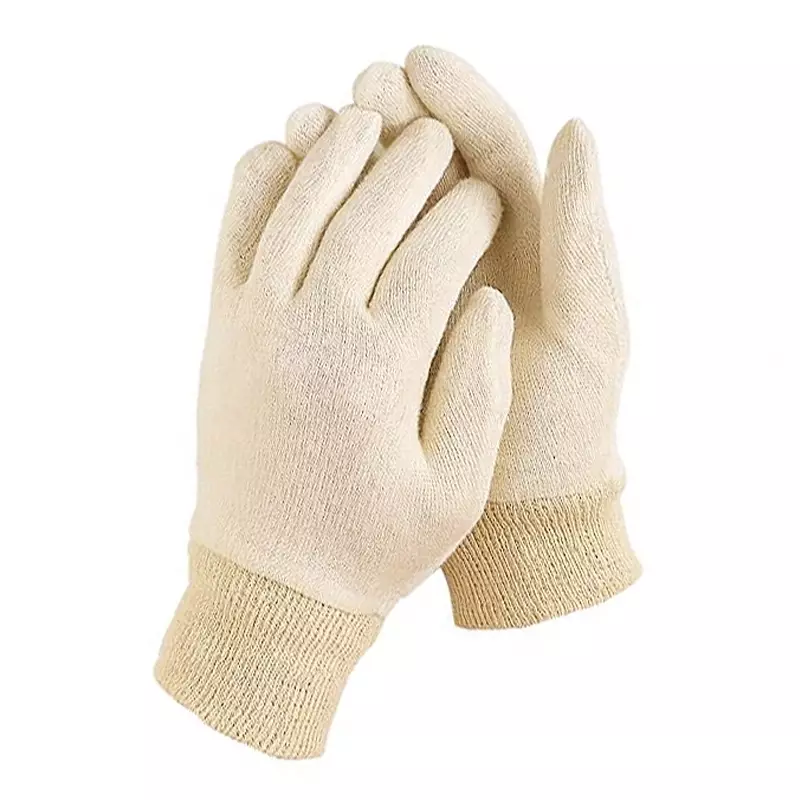 Hycare disposable underglove interlock heavy cotton/jersey ecru