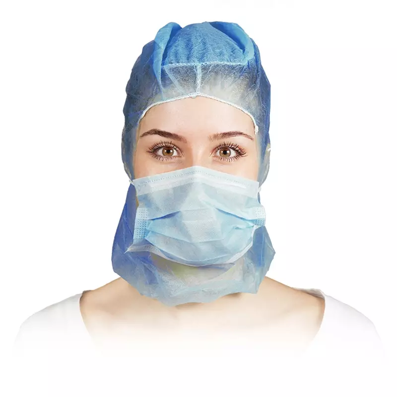 Hycare disposable Astrocap 2-layer face mask non-woven polypropylene blue