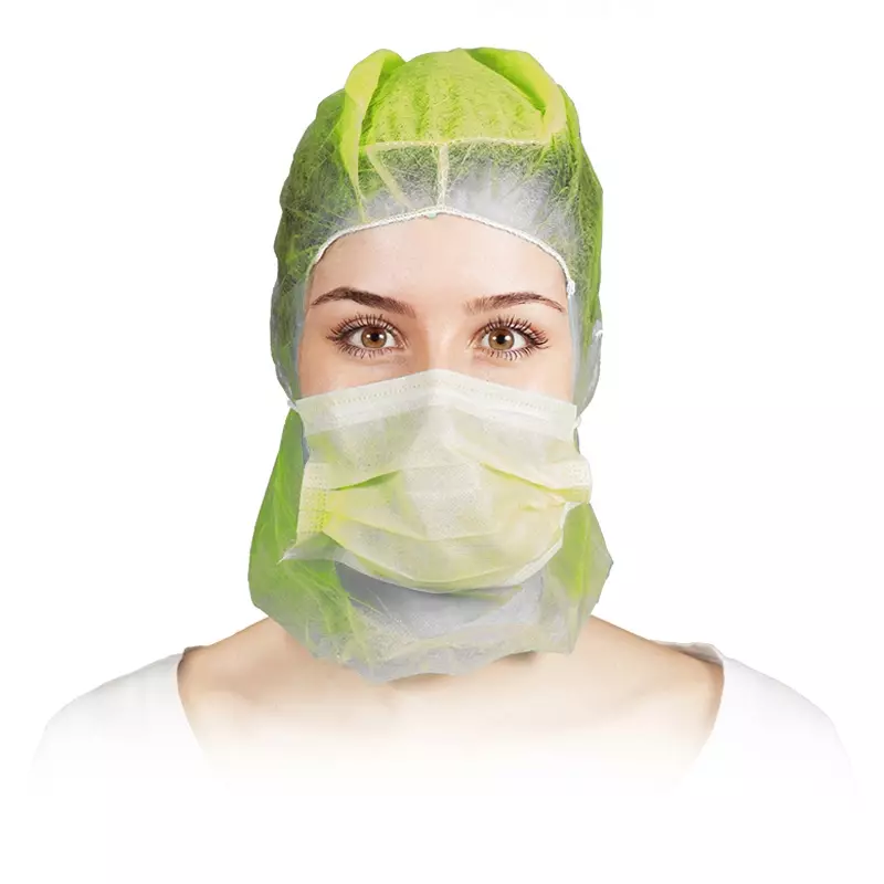 Hycare disposable Astrocap 2-layer face mask non-woven polypropylene yellow