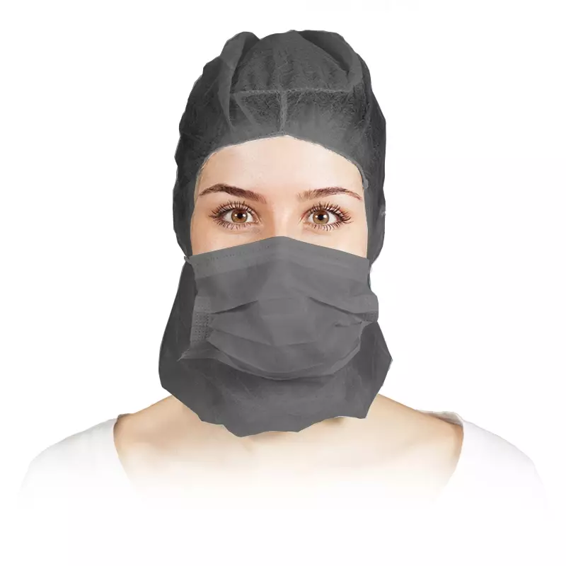 Hycare disposable Astrocap 2-layer face mask non-woven polypropylene black
