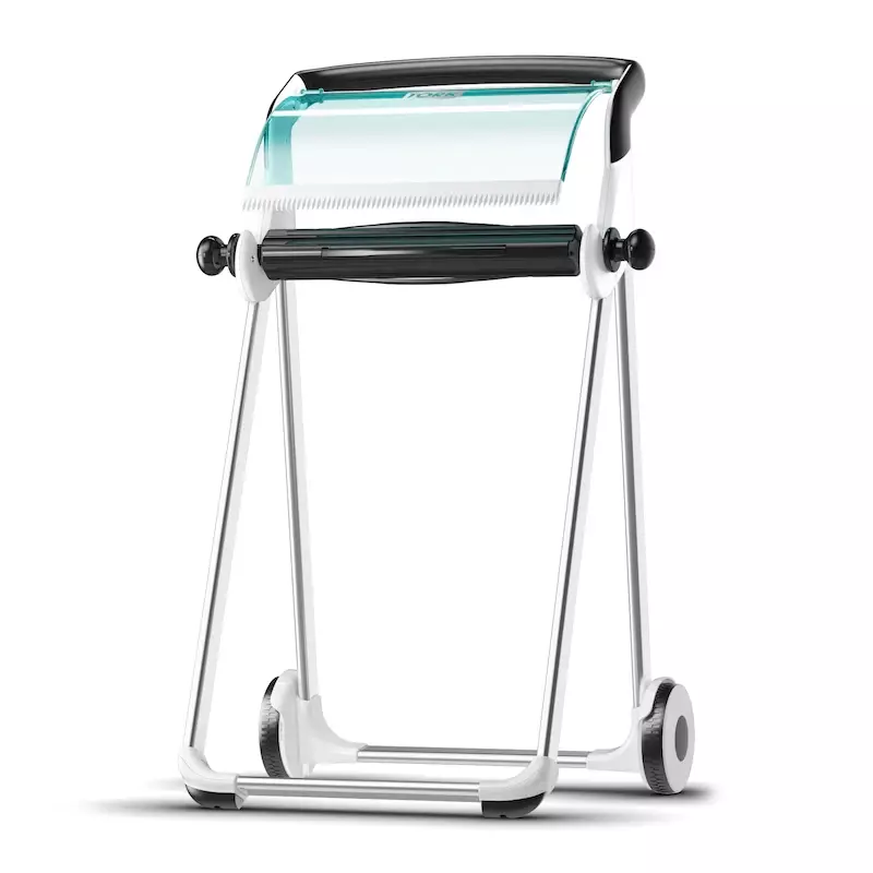 Tork 652000 mobile floor stand cleaning roll dispenser M1 white/turquoise