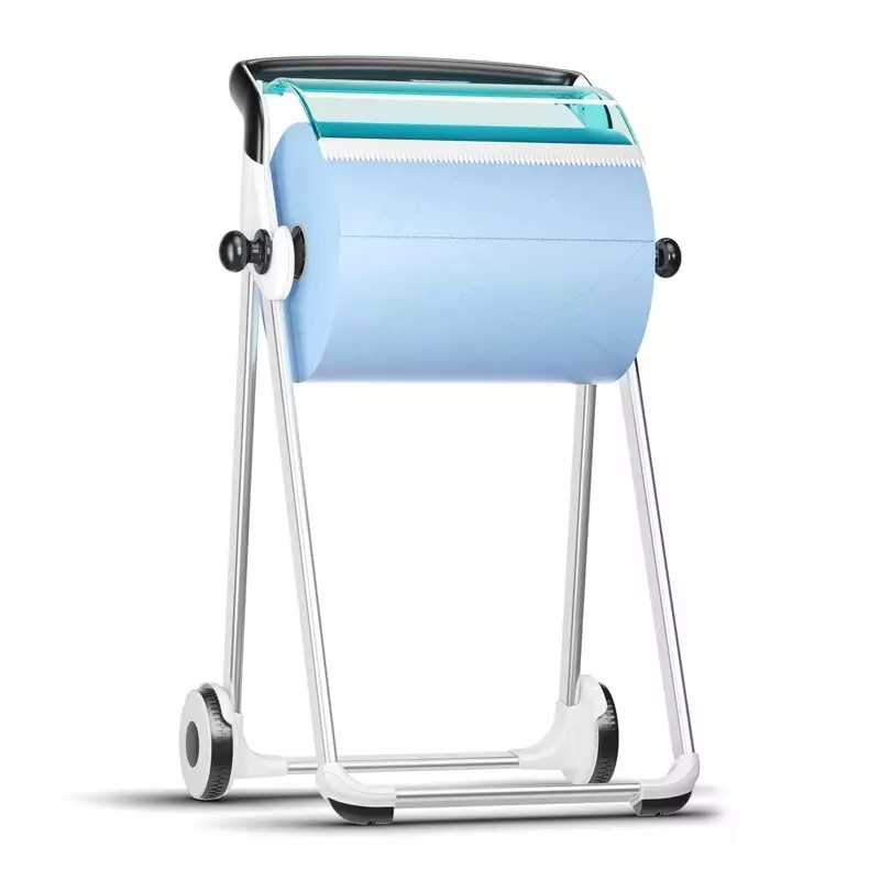 Tork 652000 mobile floor stand cleaning roll dispenser M1 white/turquoise