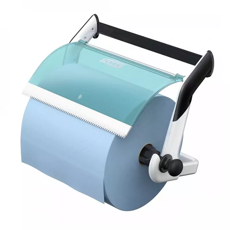 Tork 652100 poetsroldispenser muurstandaard W1 wit/turquoise