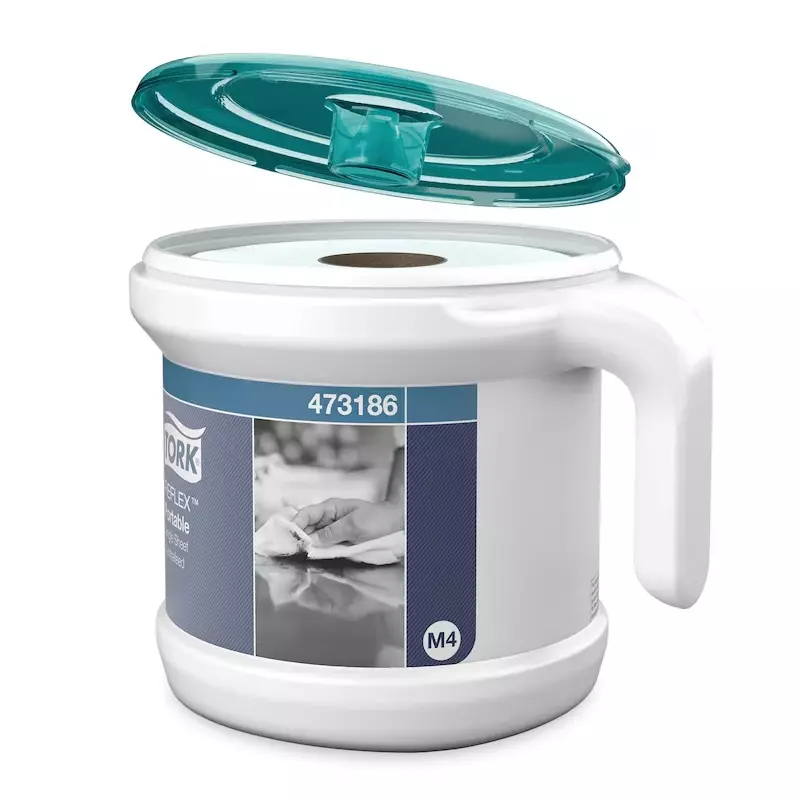 Tork 473186 Reflex vel-voor-vel poetsroldispenser draagbaar M4 wit