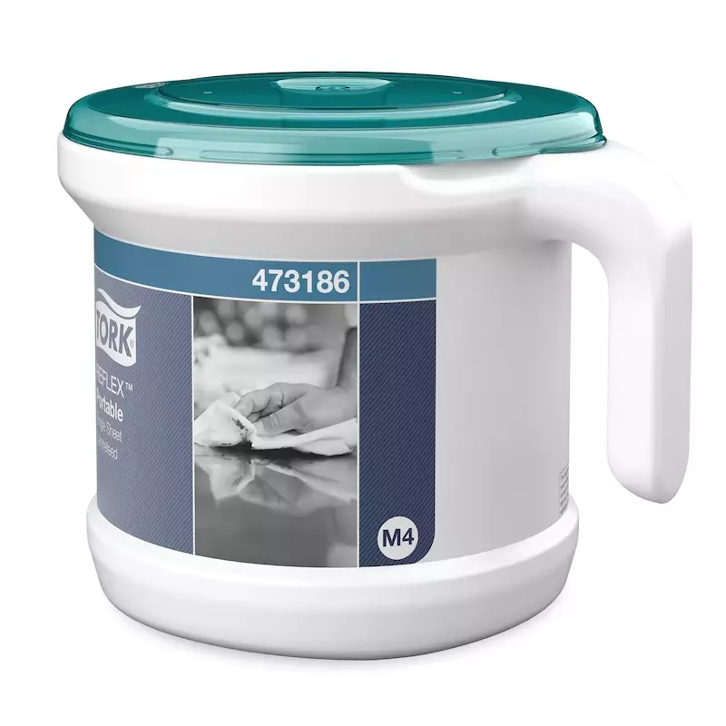 Tork 473186 Reflex vel-voor-vel poetsroldispenser draagbaar M4 wit