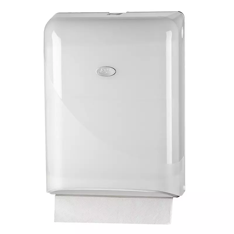 Distributeur de serviettes pliantes Euro Products Pearl White, pliage en Z et en accordéon