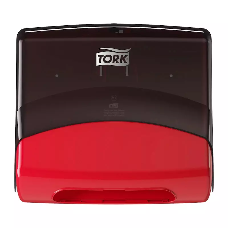 Distributeur de chiffons de nettoyage pliés Tork Performance W4 noir/rouge