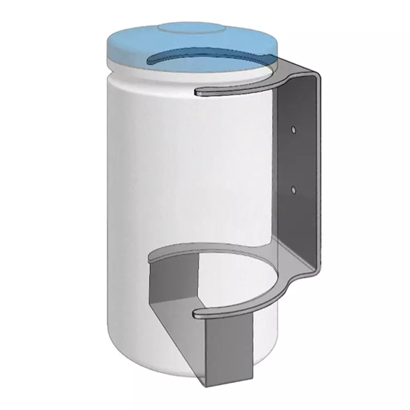 Wandhouder RVS voor PAL 2 liter tube hygiëne wipes