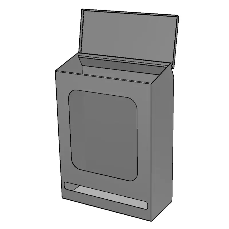 Stainless steel dispenser with viewing window for disposable hairnets