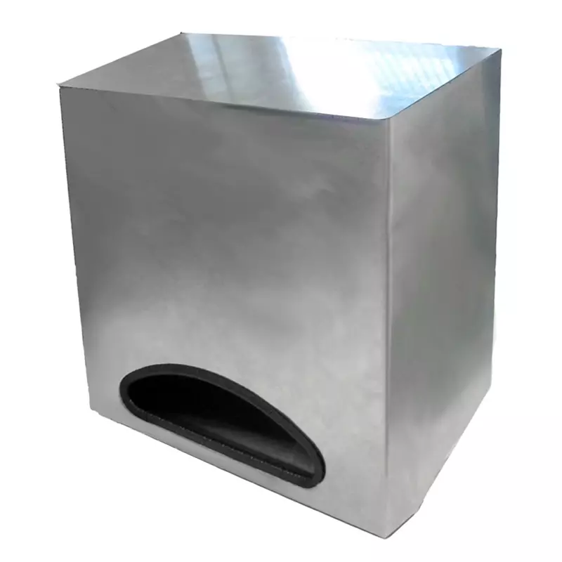 Distributeur universel en acier inoxydable avec fente de distribution pour produits jetables
