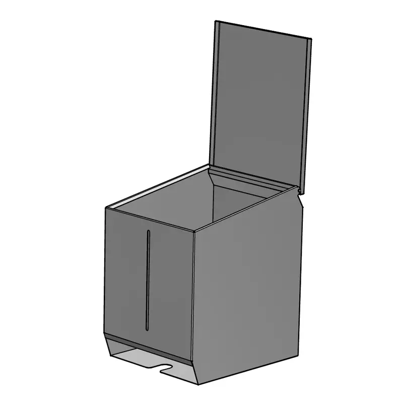 Single stainless steel dispenser 50 mm slot 320x400x450 mm for disposables