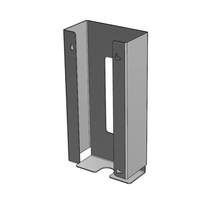 Horizontal stainless steel dispenser for veterinary gloves