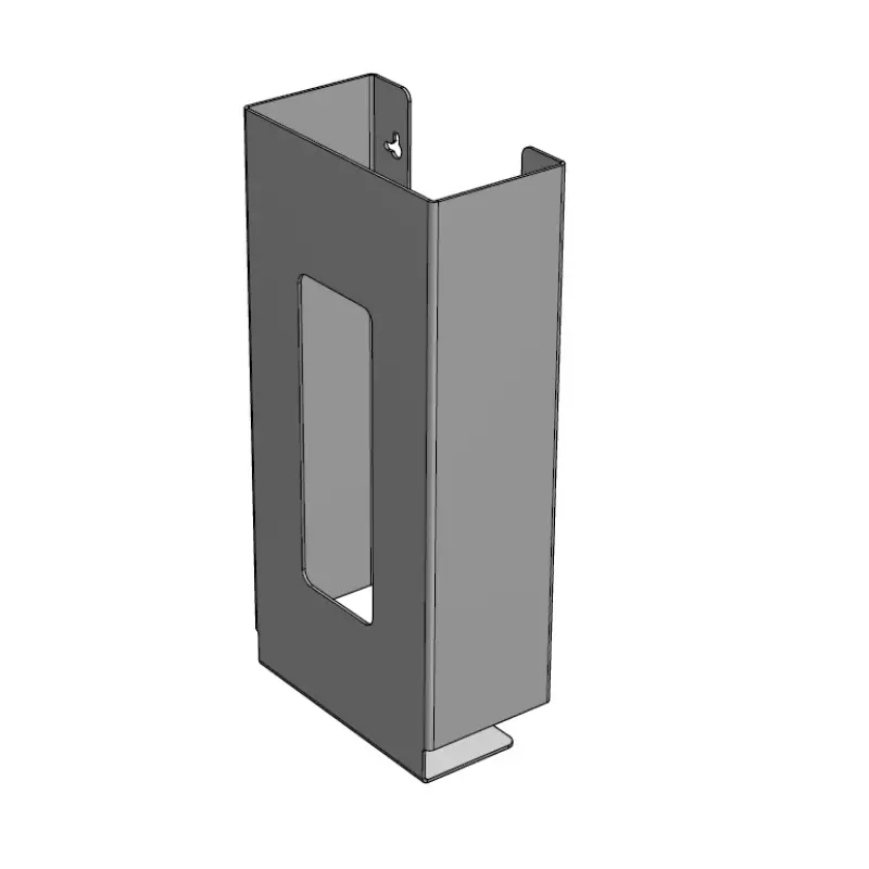 Horizontal stainless steel dispenser for veterinary gloves