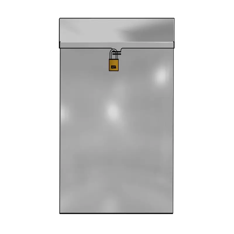 Stainless steel jerrycan holder with hole and padlock bracket for 20 l can