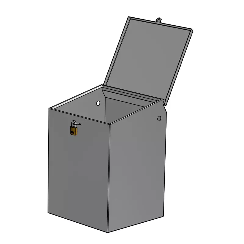 Stainless steel jerrycan holder with hole and padlock bracket for 20 l can