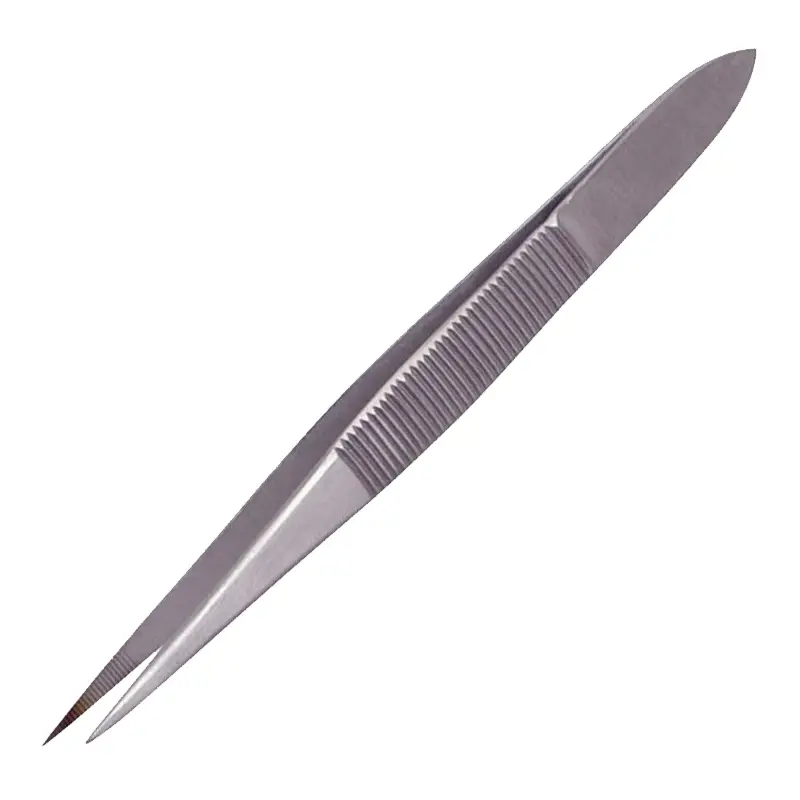 Stainless steel pointed tweezers 10 cm