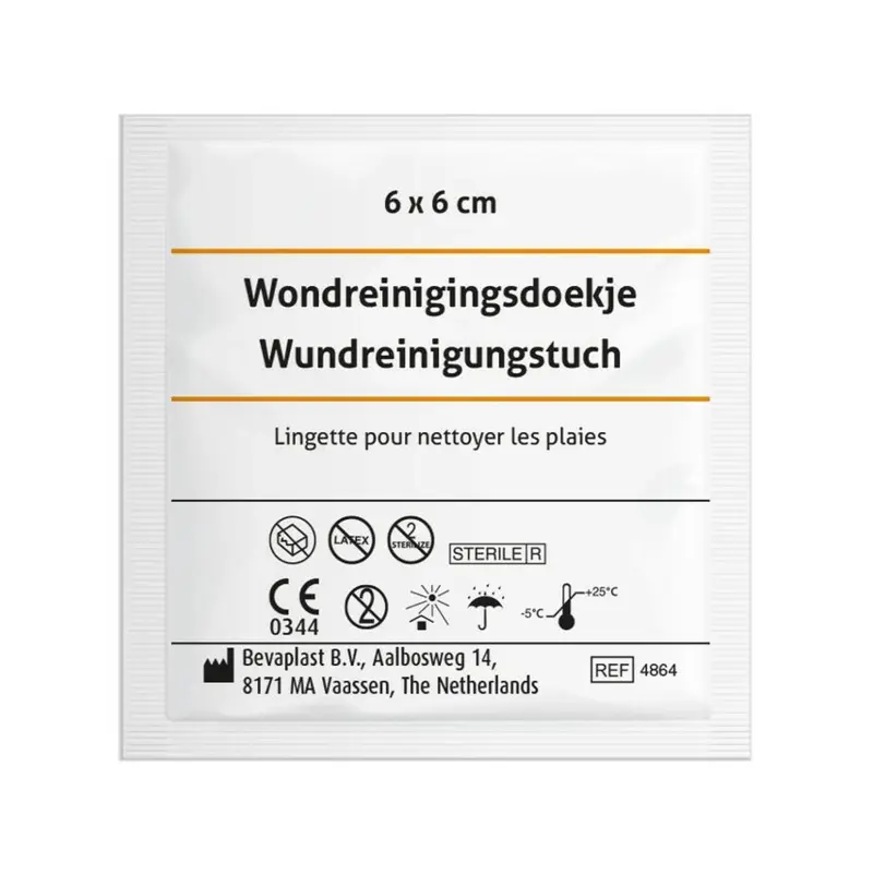 Sterile wound cleansing wipe