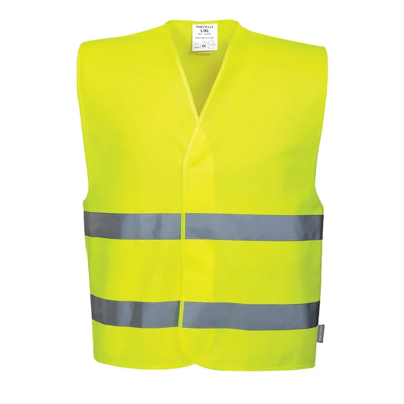 Gilet de sécurité Portwest C474 haute visibilité à deux bandes, jaune fluorescent, taille S/M