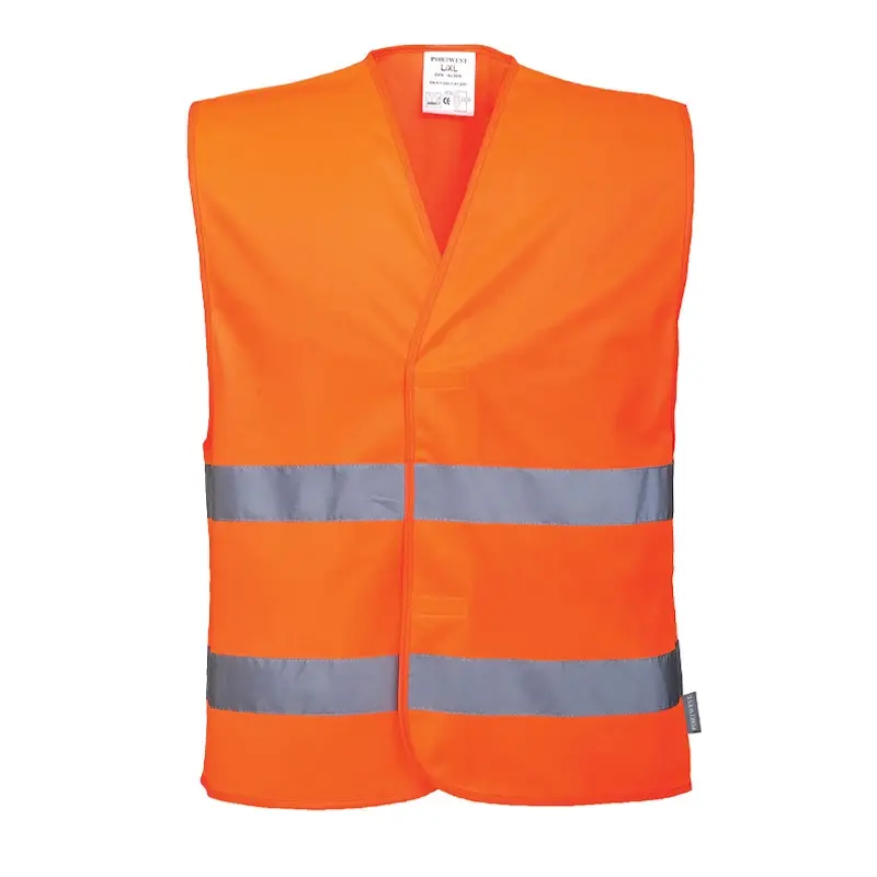 Gilet de sécurité Portwest C474 haute visibilité à deux bandes, orange fluorescent, taille L/XL