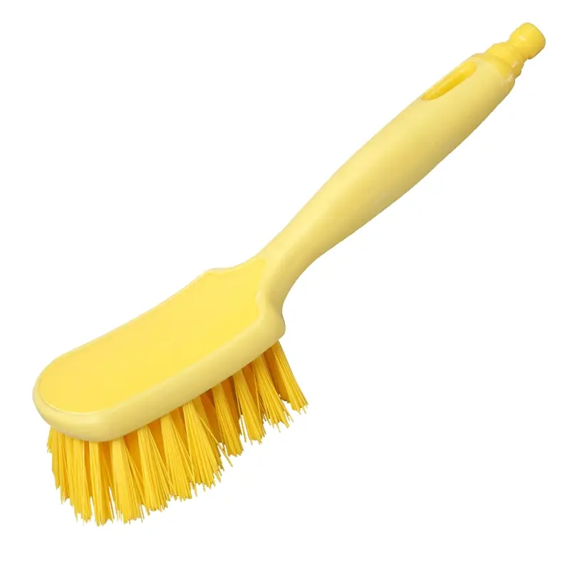 Brosse à main FBK 52154-4 pour canalisations d'eau dure, 300 x 75 mm, jaune