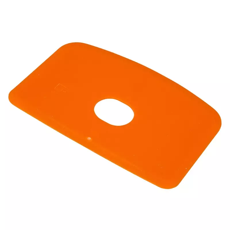 Racloir à pâte droit avec trou PP FBK 81910-7 146x98 mm orange