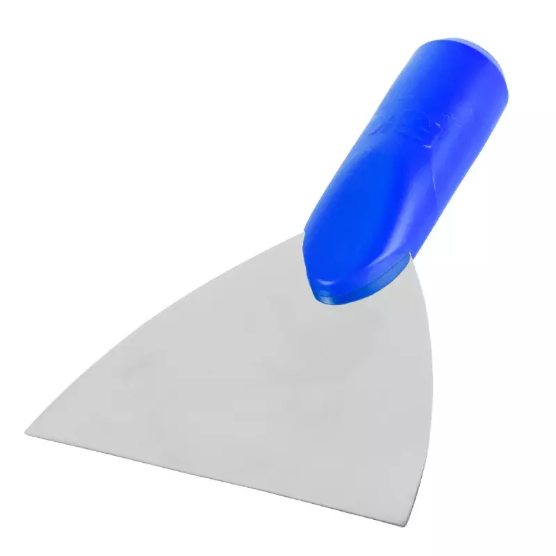 Grattoir de sol FBK 28122-2, lame rigide en acier inoxydable 120 mm, bleu
