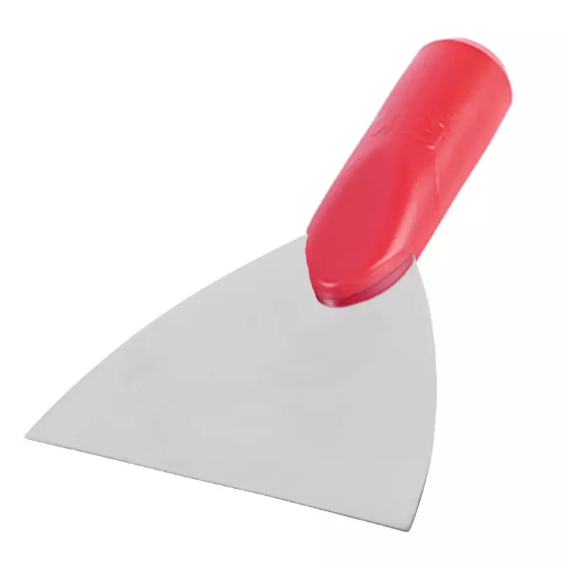 Grattoir de sol FBK 28122-3, lame rigide en acier inoxydable 120 mm, rouge