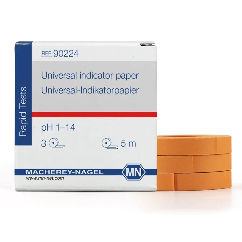 Papier indicateur de pH en rouleau de 5 mètres, plage de pH 1-14