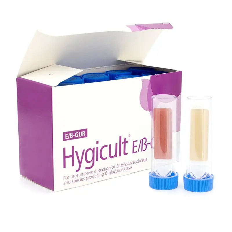 Détection d'Enterobacteriomycine et d'E. coli par les lames Hygicult E et ß-GUR