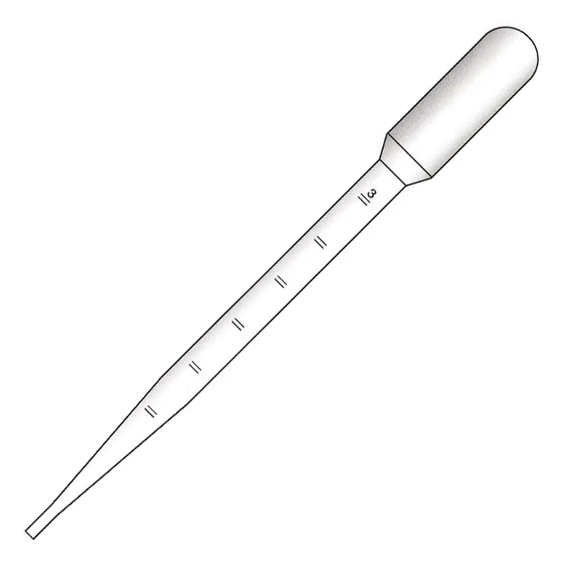 Pasteur pipettes non-sterile 155 mm filling volume 3.2 ml scale 0.5 ml