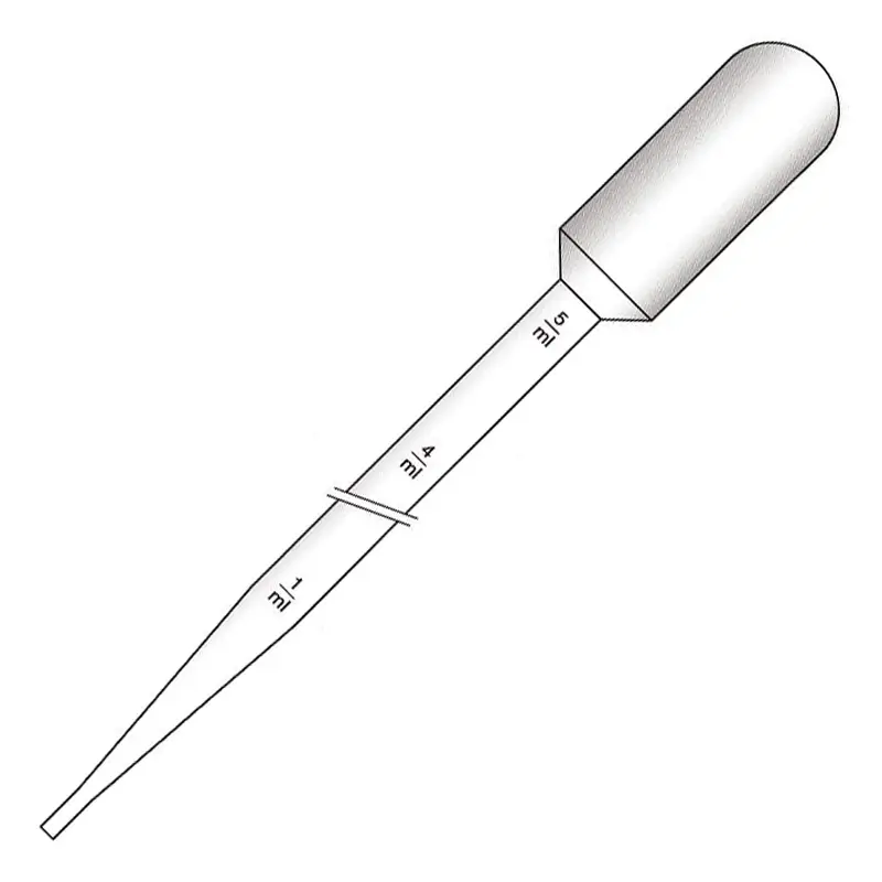 Pipettes Pasteur non stériles, 217 mm, volume de remplissage 6,2 ml, graduation 1 ml