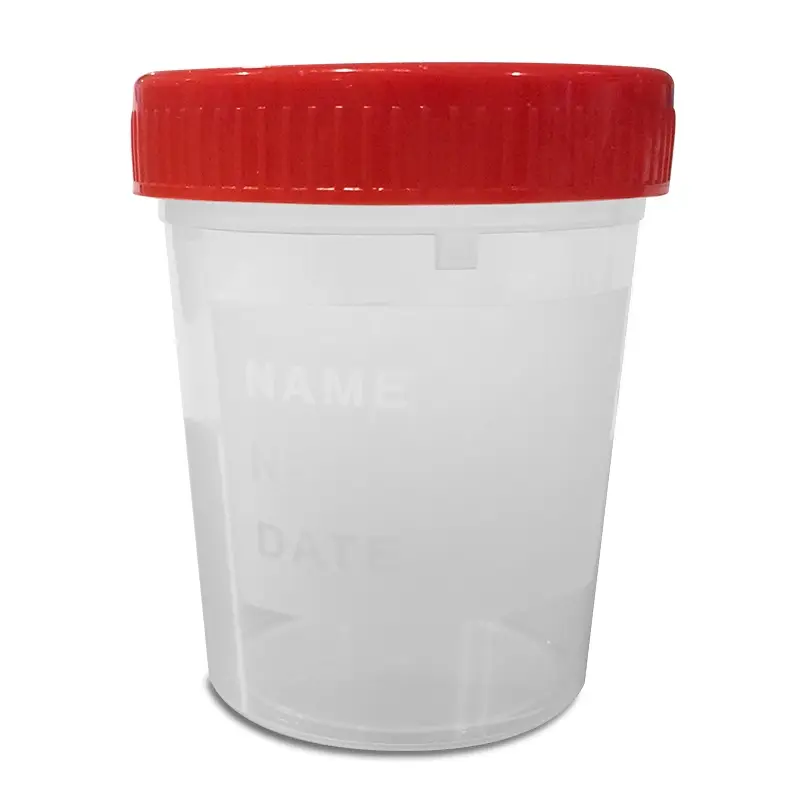 Pot d'échantillon en PP transparent avec bouchon à vis, 150 ml
