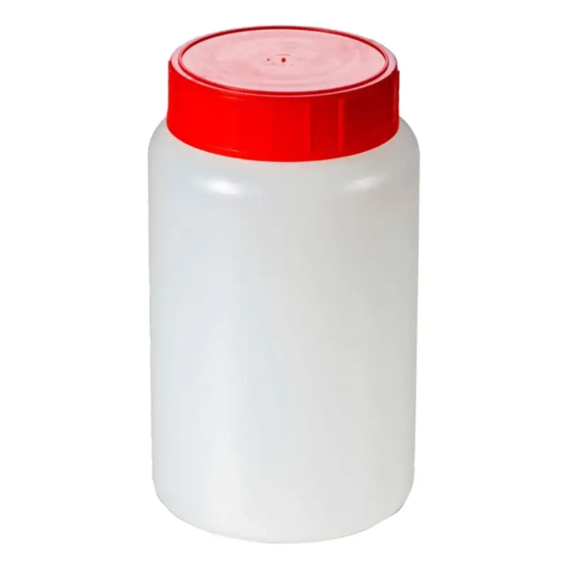 Sterile HDPE sample bottle with screw cap Ø58 mm 500 ml transparent
