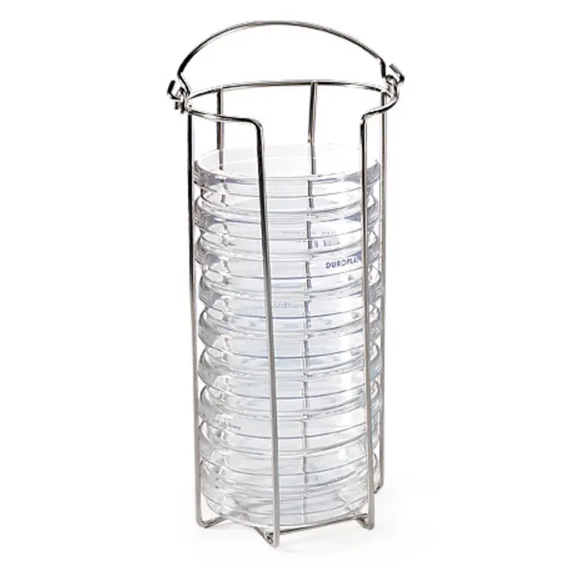 Support pour boîte de Petri en acier inoxydable