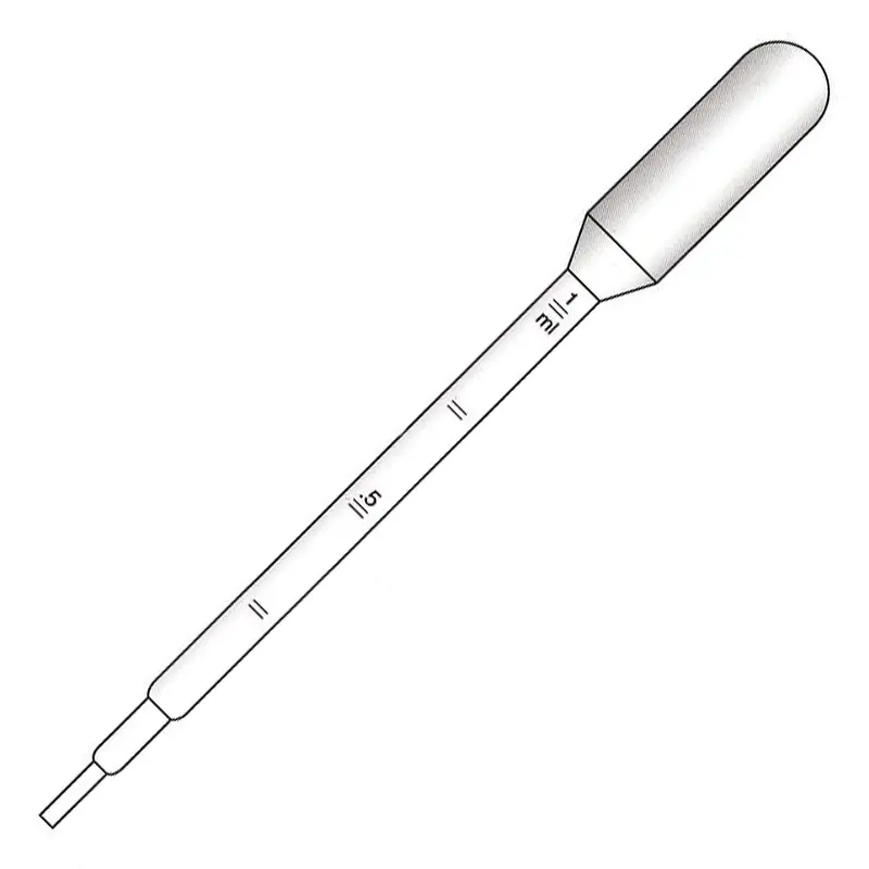 Pasteur pipettes non-sterile 155 mm filling volume 3.4 ml scale 0.25 ml