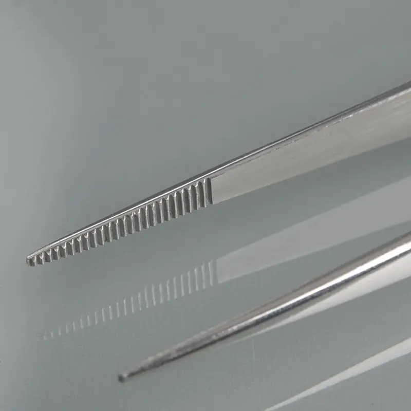 Pince à épiler Bürkle en acier inoxydable, droite et pointue, 13 cm