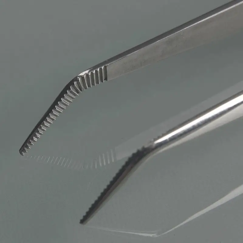 Bürkle pincet RVS gebogen scherp 13 cm