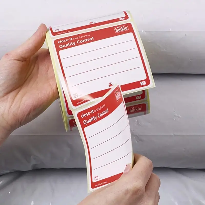 Close-it etiket onbedrukt Food & Pharma 95x95 mm wit